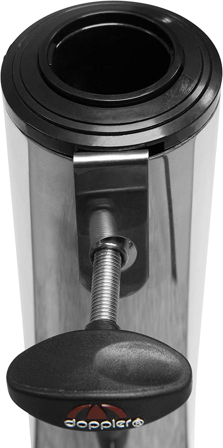 Base de granito con ruedas Doppler de 45 kg | Soporte para sombrillas con un diámetro máximo de 250 cm y un diámetro de tubo de 3,2-6,0 cm | Base para sombrilla con asa extensible