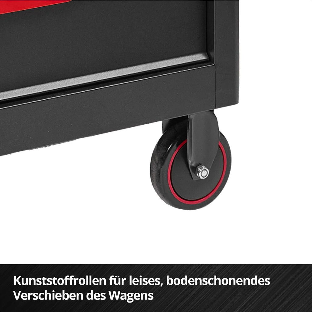Carro de taller Einhell Accessories vacío, 6 cajones, sistema de bloqueo, guías con rodamientos de bolas, capacidad de carga 135 kg, ruedas con freno