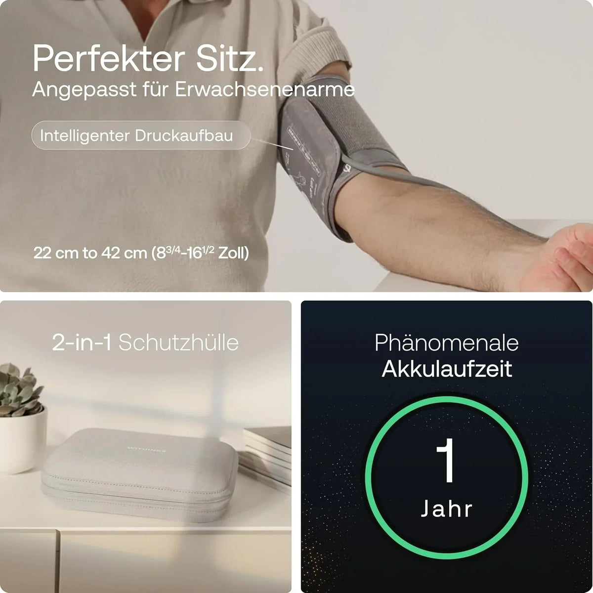 Tensiómetro de brazo BPM Vision 2 en 1 con medición de presión arterial y ECG, sincronización por Wi-Fi y Bluetooth, incluye brazalete