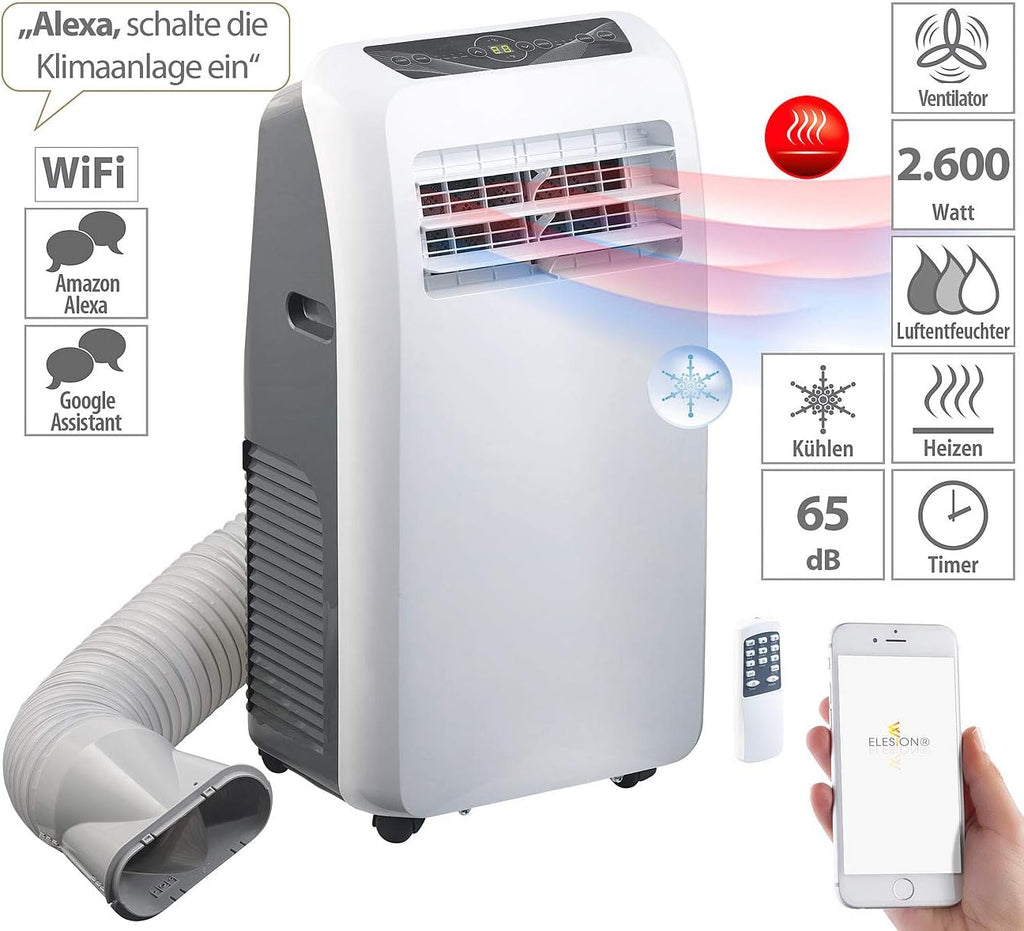 Aire acondicionado con aplicación de Sichler Haushaltsgeräte: aire acondicionado, función de calefacción, 12.000 BTU/h, 3.500 W (producto devuelto) (habitación, inteligente, enfriador)