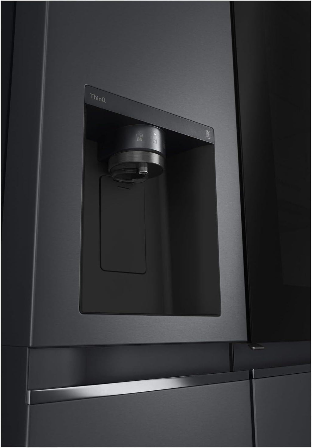 Frigorífico Side by Side LG GSGV81PYLL, Clase E, 635 L, Instaview, frigorífico con congelador, dispensador de hielo, hielo picado y agua, Total NoFrost, compresor Smart Inverter, Wi-Fi
