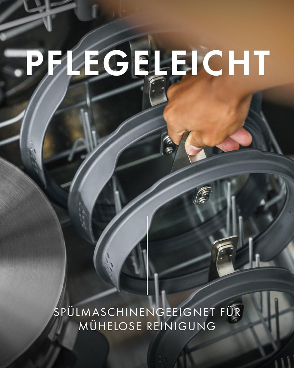 Set de ollas ZWILLING Simplify de 5 piezas, colador integrado, inducción, gris