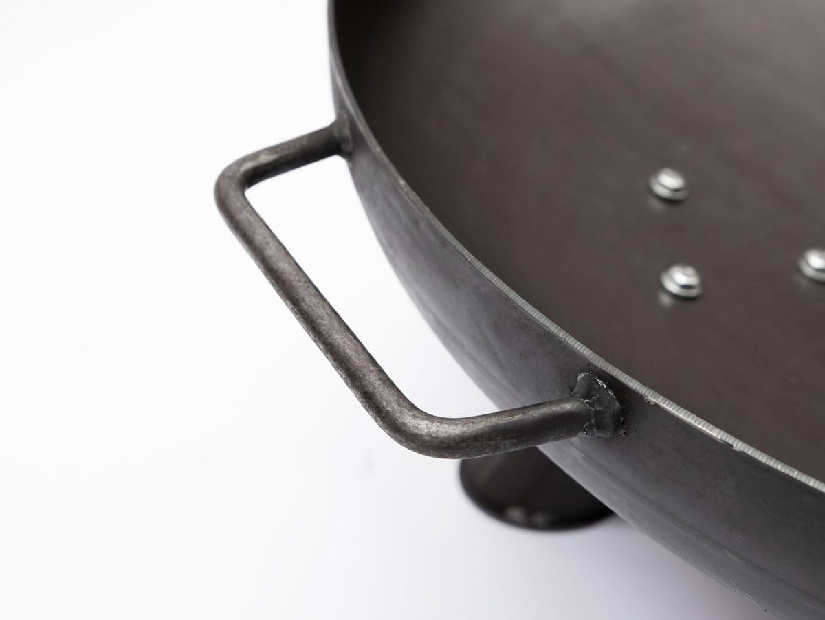 Brasero Grillfürst de acero de Ø 120 cm - brasero para jardín o terraza, sólido, duradero y resistente al calor, para hogueras o como zona de cocción, diámetro 120 cm