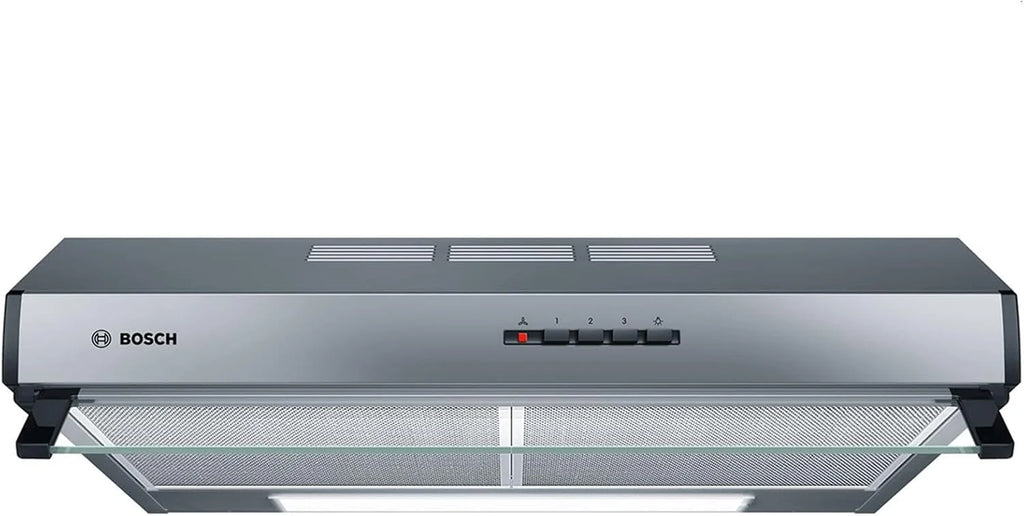 Bosch DUL63CC50 okap kuchenny z serii 4 podtynkowy, 1 silnik i 3 prędkości ssania, oświetlenie LED, 60 cm, 146 W, stal nierdzewna