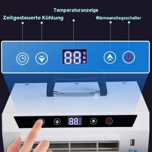 Aire acondicionado split portátil de 3000 BTU, panel táctil y control remoto, temporizador de 24 horas para oficina en casa y camping, sin necesidad de montaje