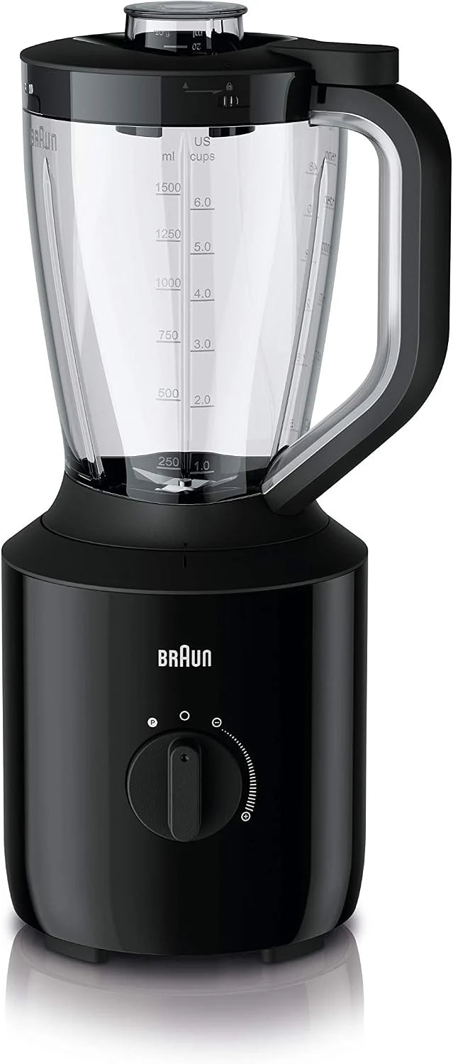 Braun JB 3150BK PowerBlend 3 Blender, Szkło, 800 W, 1500 L, Czarny