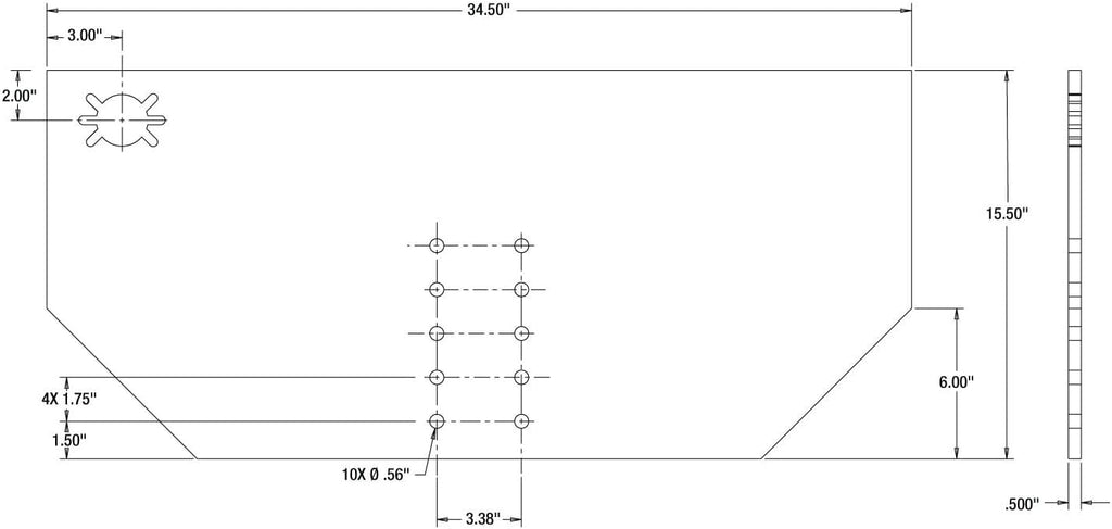 Placa de enganche Buyers Products 1809040