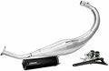 Escape 50 a boite voca cross cromado para sherco 50 sm-r, se-r (paso bajo - silenciador aluminio negro)
