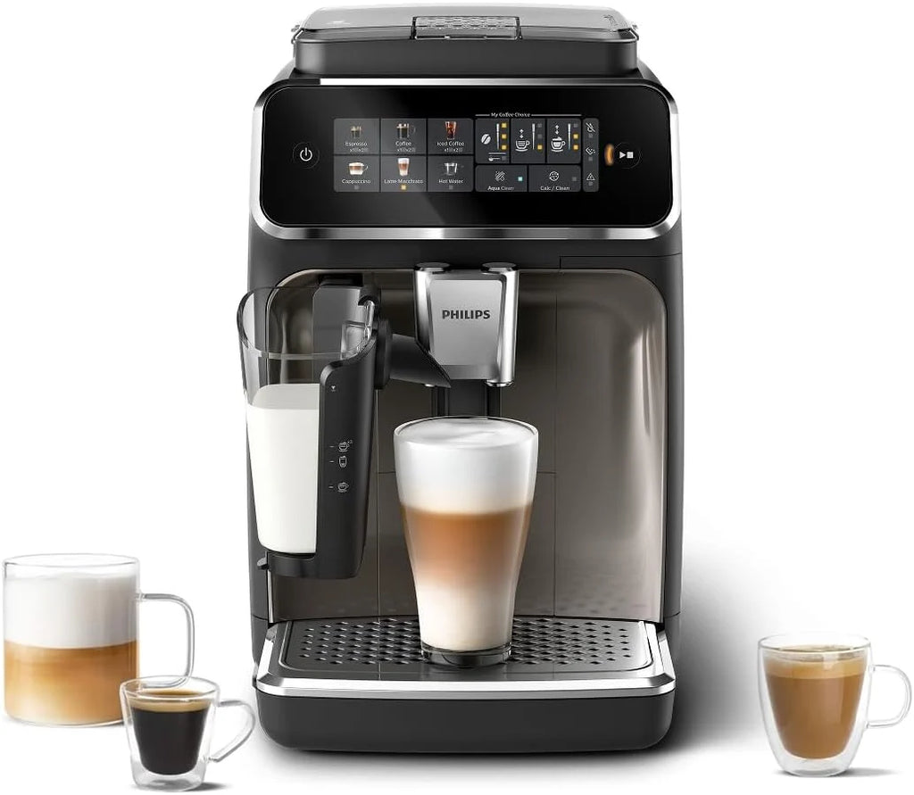 Philips Automatyczny Ekspres do Kawy 3300, LatteGo, Czarny Chrom