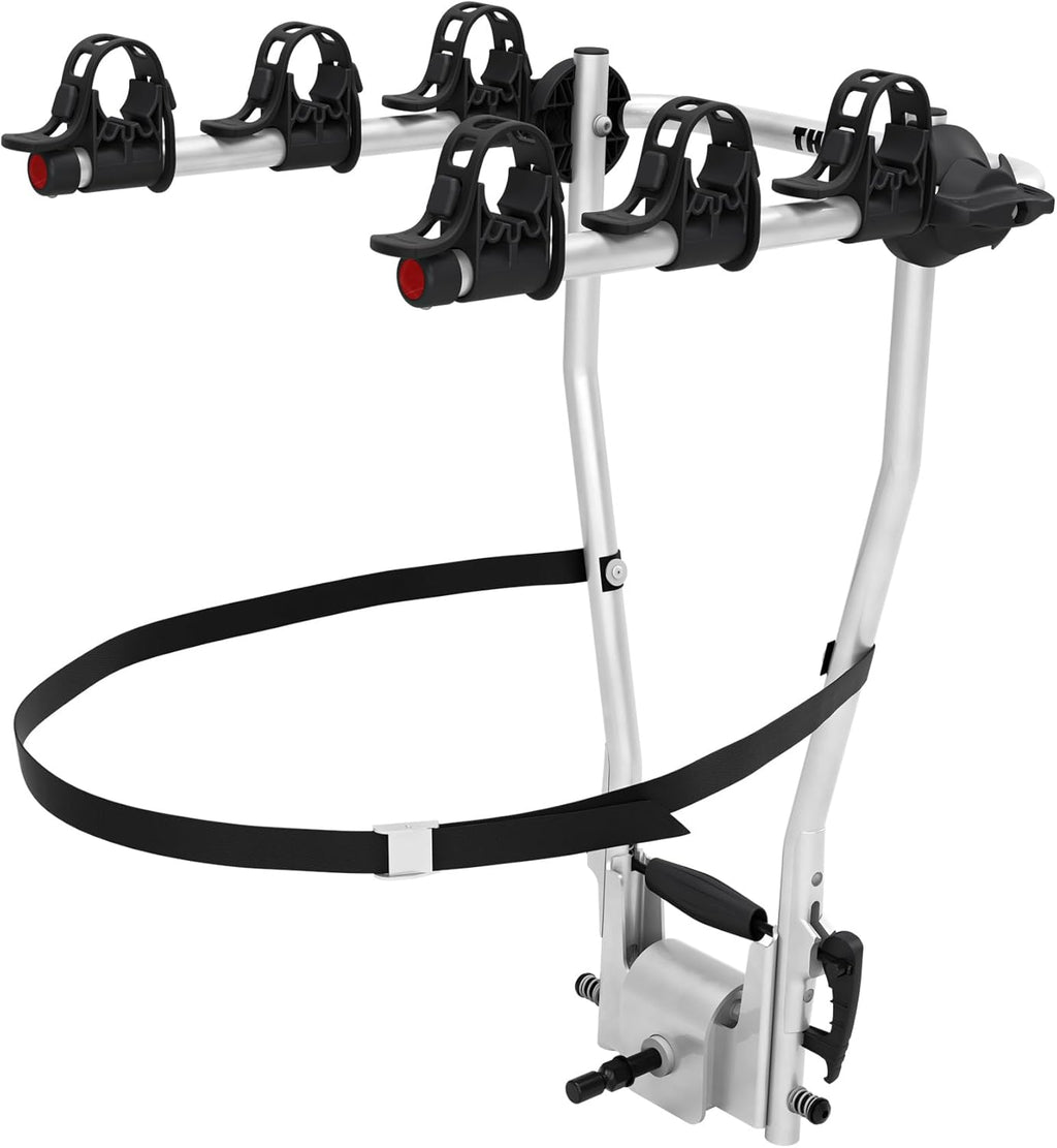 Thule HangOn 3 Tilt, portabicicletas básico de bola de remolque, inclinable y fácil de usar (para 3 bicicletas) TH9720 Gris