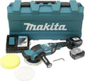 Pulidora excéntrica Makita DPO600TKX1, 1 batería más cargador en maletín de transporte, azul, 18 V / 5,0 Ah