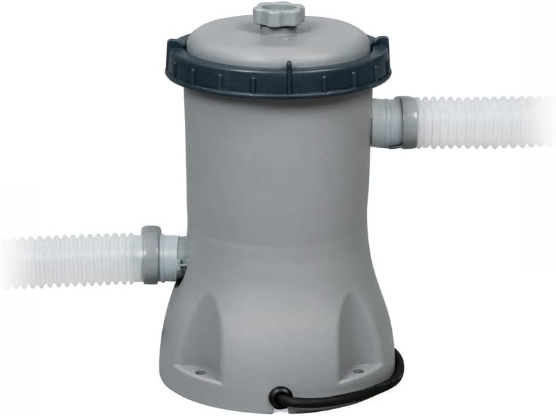 Set de piscina con estructura Power Steel de Bestway, ovalada, gris, 424 x 250 x 100 cm