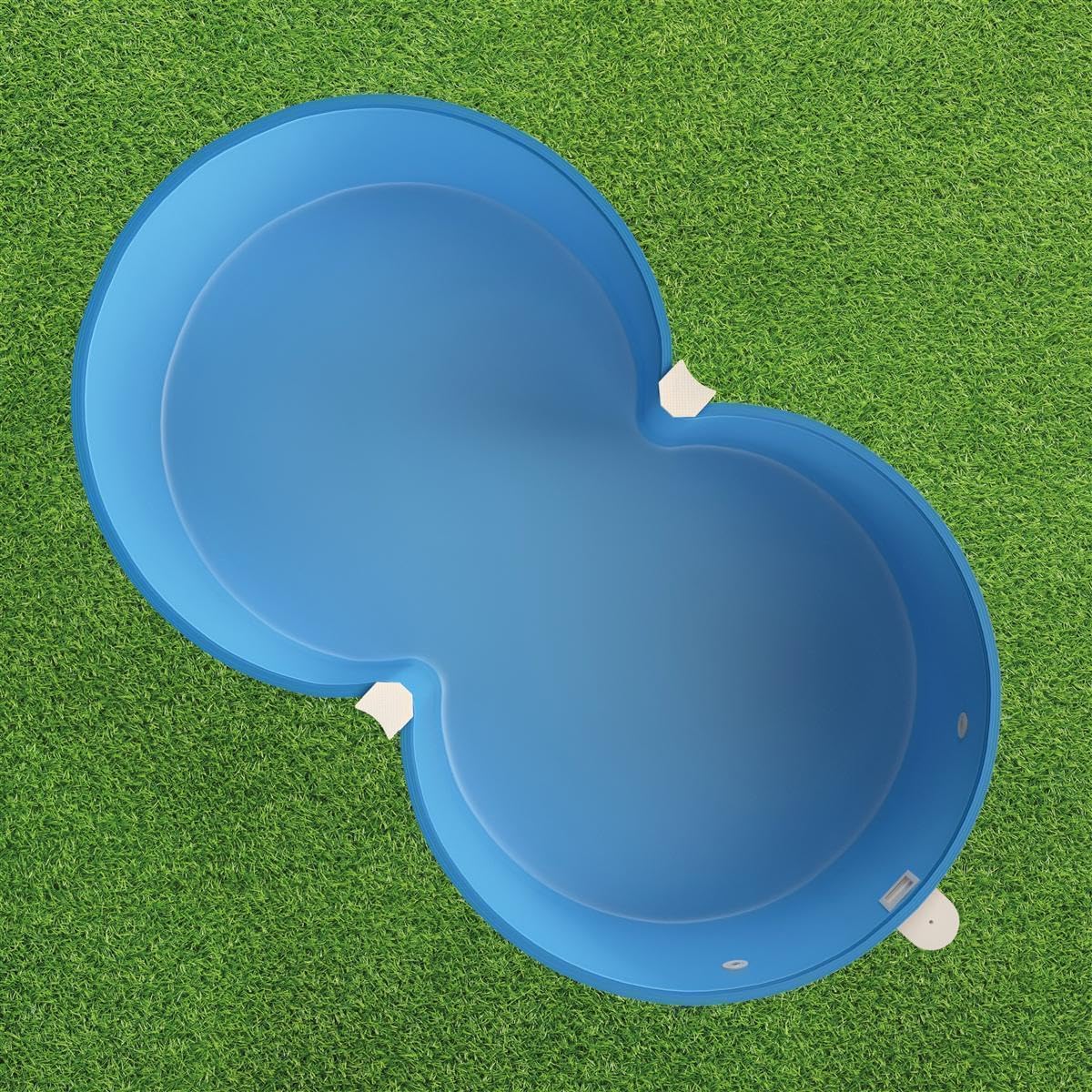 Set de piscina de pared de acero en forma de ocho Medipool (L x An x Prof) 6,25 m x 3,60 m x 1,20 m, piscina fabricada en Europa, con sistema de filtración de arena SF133 de 6 m³/h, skimmer integrado, arena de filtrado, manguera de piscina