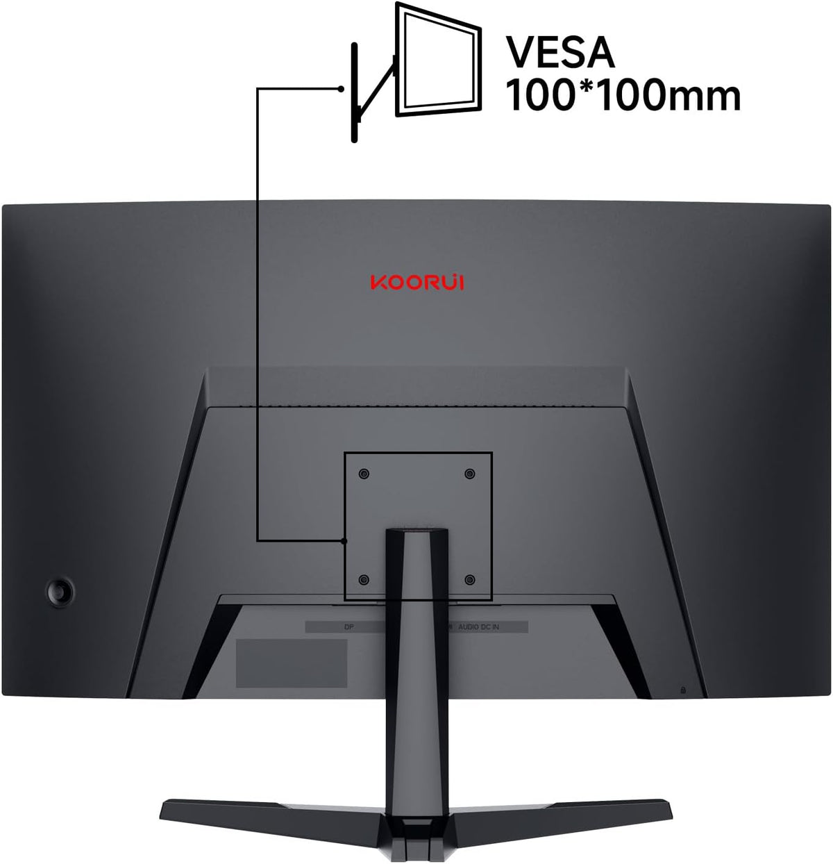 Monitor Gaming KOORUI de 27 pulgadas, pantalla gamer FHD VA, 180 Hz, pantalla curva, Adaptive-Sync, VESA 100 * 100 mm, 2xHDMI 2.0 y 1xDisplayPort 1.2