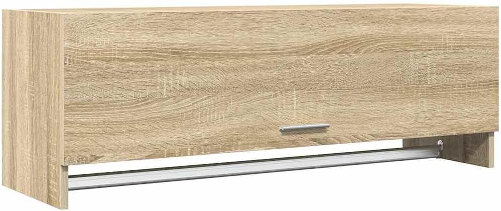 Szafa na ubrania dąb Sonoma 100 x 32,5 x 35 cm, materiał drewnopochodny z 2 półkami i drążkiem na ubrania do przechowywania ubrań z wszechstronnym rozwiązaniem do przechowywania