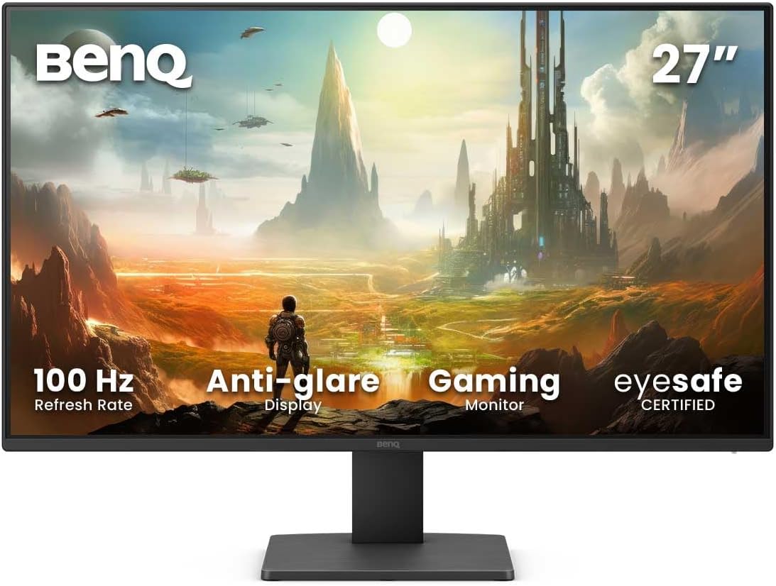 Monitor Gaming BenQ GW2791E de 27 pulgadas, 100Hz, IPS, 1080p FHD, Eye-Care, HDMI, Display Port, bordes ultrafinos, certificado TÜV, Flicker-Free, Low Blue Light Plus, Eye-CareU (novedad 2025)