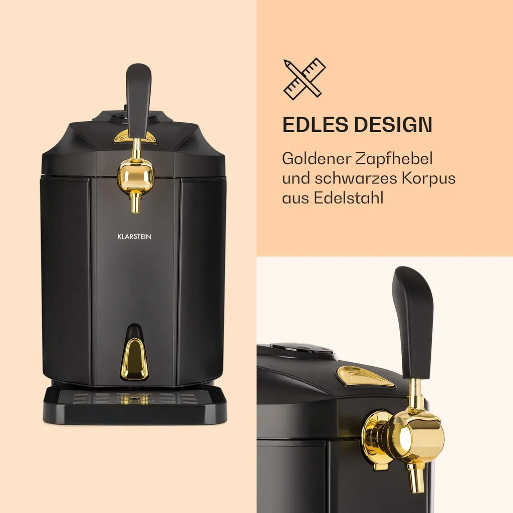 Grifo de cerveza con refrigeración Skal, sistema de barril de 5 litros, enfriador de cerveza integrado, 2-12 °C, refrigeración termoeléctrica, sistema de presión de CO2