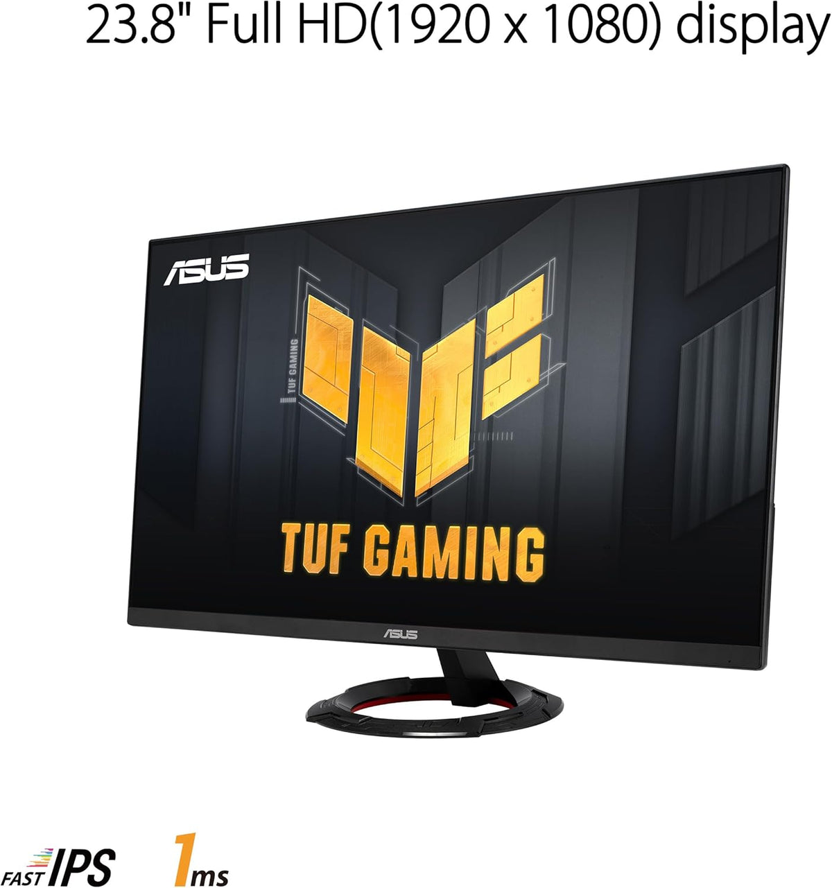 Monitor gaming ASUS TUF Gaming VG249Q3R – 23,8 pulgadas, Full HD (1920x1080), 180 Hz, Fast IPS, Extreme Low Motion Blur™, 1ms (GTG), FreeSync™, Variable Overdrive, 100% sRGB