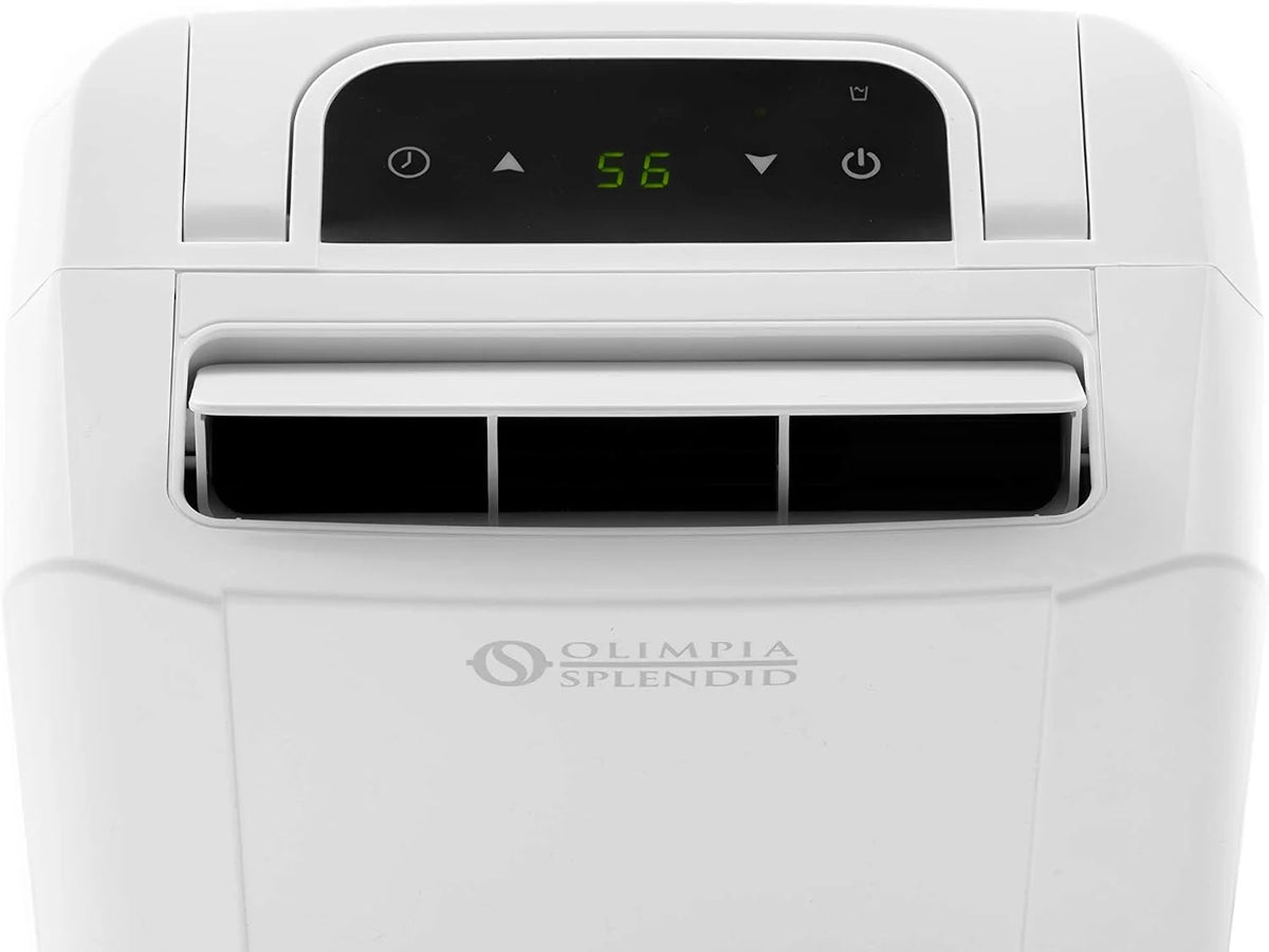 Olimpia Splendid Aquaria Slim 14 P Osuszacz Powietrza z Zdejmowany Zbiornik, Zegar, Czysty System a Naturalne Gas R290, 14 Litr Pojemność, Biały
