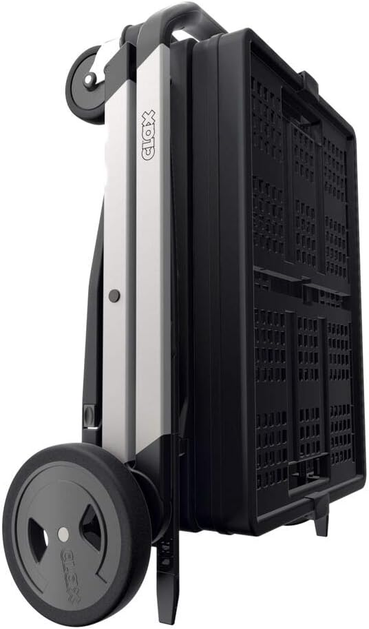 Carros plegables, funcionales y versátiles | Carro plegable móvil | Carrito de la compra con caja de almacenamiento (negro)