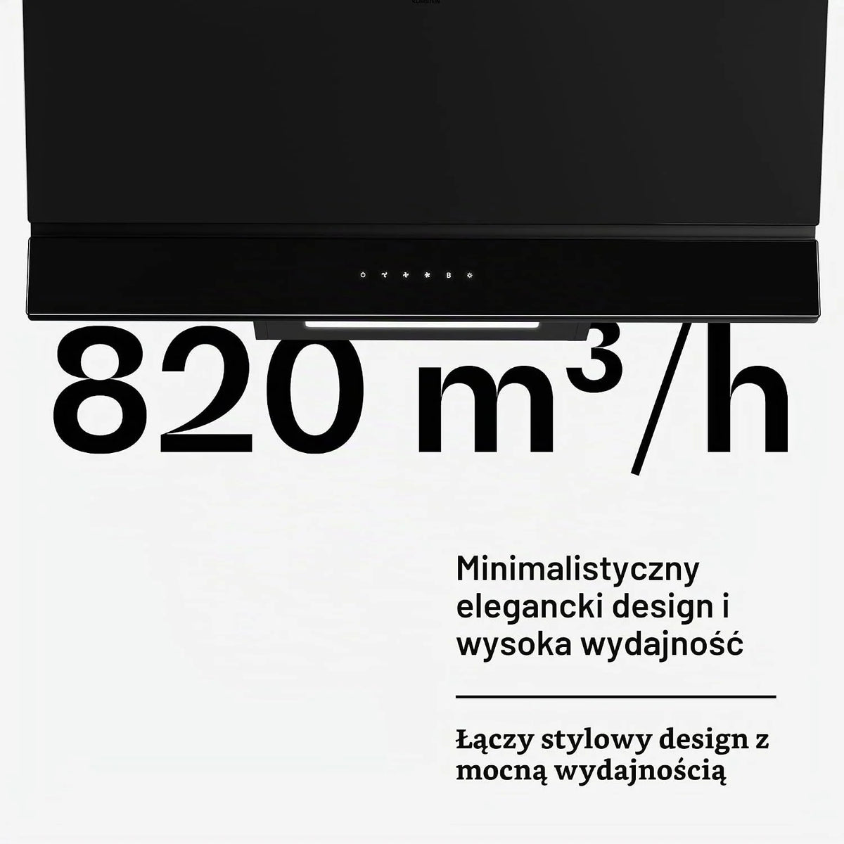Klarstein Velaire okap kuchenny 90 cm, zwiększenie efektywności energetycznej 820 m³/h, klasa energetyczna A++, obsługa dotykowa, LED, cichy, filtr aluminiowy i z węglem aktywnym, okap kuchenny 90 cm