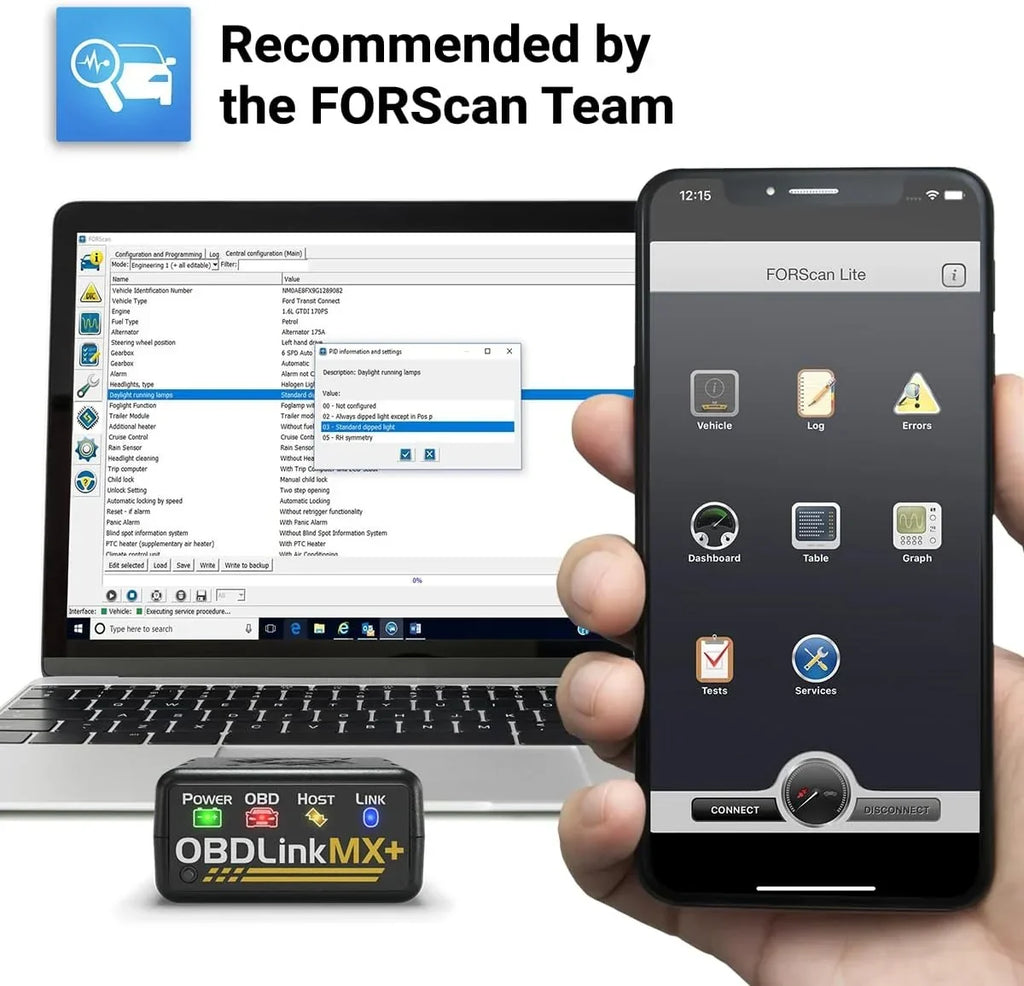 Escáner de diagnóstico OBD2 Bluetooth, lector de códigos de error, MX+ MX201, para iPhone, Android y Windows, escáner de diagnóstico de vehículos