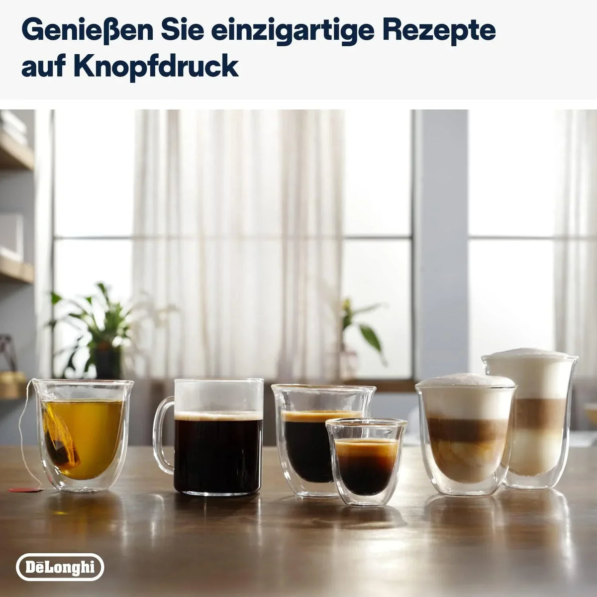 Cafetera superautomática De'Longhi Magnifica Evo ECAM 292.81.B con sistema de leche LatteCrema, 7 botones de selección directa para cappuccino, espresso y otras especialidades de café, función de 2 tazas, negro