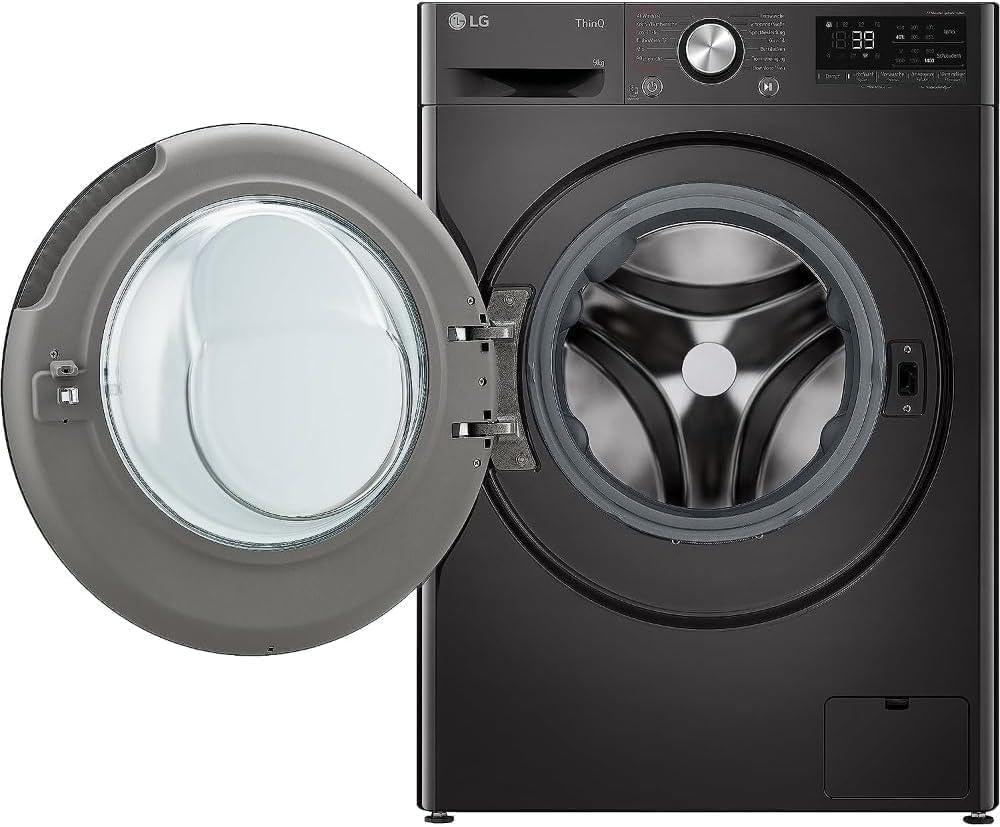 LG F4WV7080, Clase A, lavadora de carga frontal 8 kg, 1400 rpm, AI Direct Drive, Wi-Fi, limpieza profunda con vapor, gran capacidad, TRIPLE A, puerta exterior de cristal templado, 62 x 60 x 85 cm, blanco