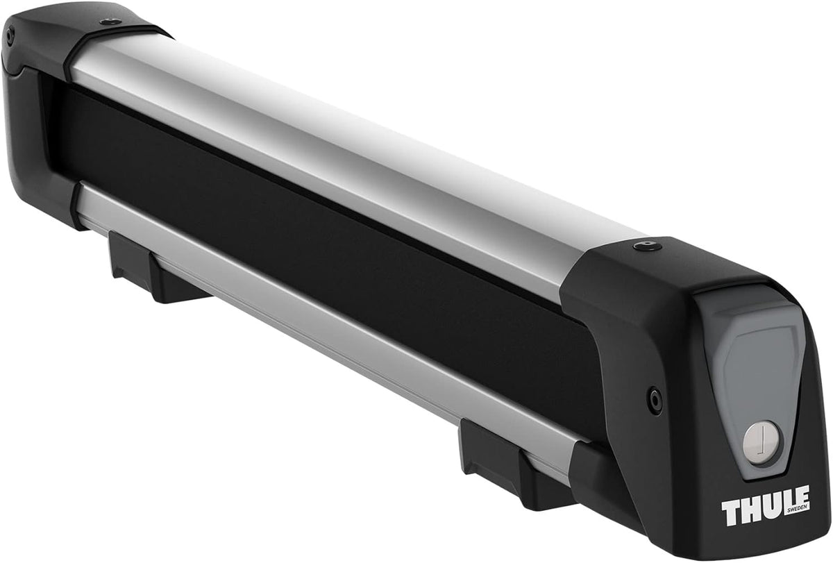Thule SnowPack M, portaequipajes para esquís elegante y aerodinámico, diseñado para todo tipo de esquís y tablas de snowboard, 732400, aluminio