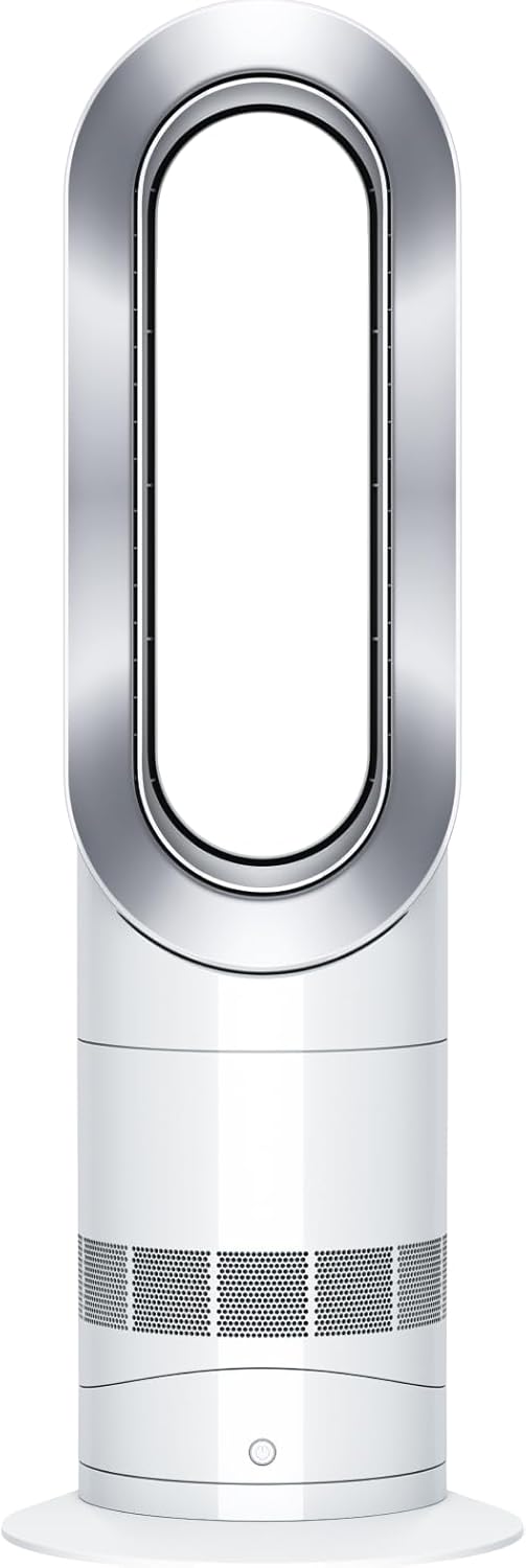 Calefactor y ventilador Dyson Hot+Cool Jet Focus AM09 – 2 en 1: calienta y enfría con un flujo de aire potente (Blanco/Plata)