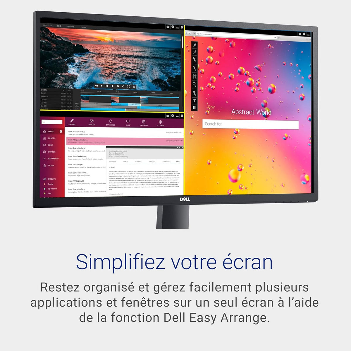 Monitor Dell SE2722HX 27" Full HD (1920x1080), 75Hz, VA, 4ms, AMD FreeSync, HDMI, VGA, 3 años de garantía, Negro