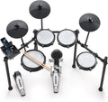 Batería electrónica de 8 piezas Nitro Max Kit, caja de 10 pulgadas de doble zona con parches de malla, Bluetooth, USB MIDI, más de 440 sonidos