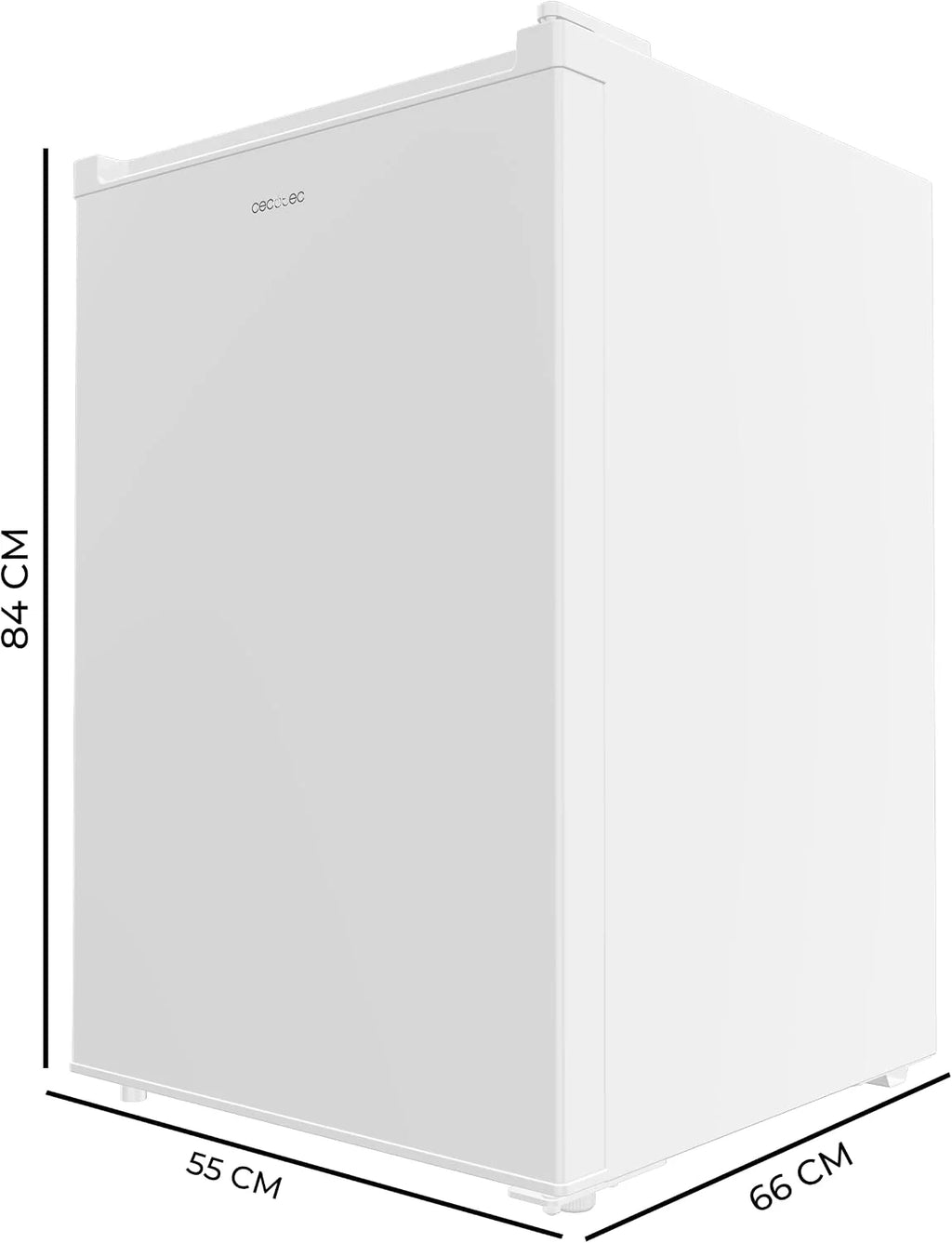 Cecotec Zamrażarka Szafa 97 L Bolero CoolMarket TF 97 White. Klasa energetyczna E, Kompaktowa konstrukcja, drzwi odwracalne, 3 szuflady, wymiary 55,1 x 57,5 x 83,5 cm, kolor biały
