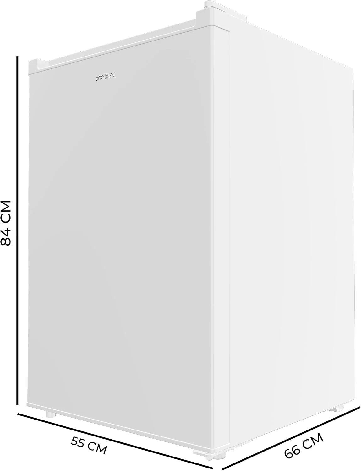 Cecotec Zamrażarka Szafa 97 L Bolero CoolMarket TF 97 White. Klasa energetyczna E, Kompaktowa konstrukcja, drzwi odwracalne, 3 szuflady, wymiary 55,1 x 57,5 x 83,5 cm, kolor biały