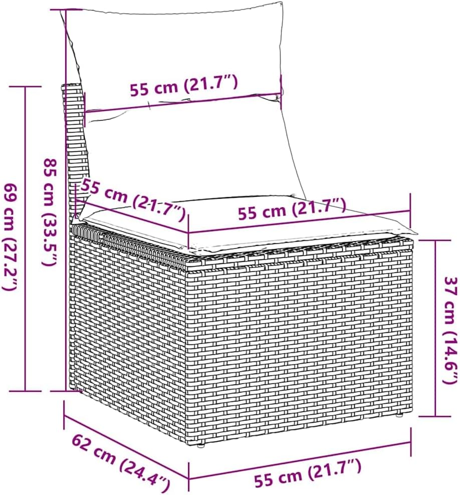 vidaXL Juego de sofá de jardín de 5 piezas con cojines, ratán sintético gris, conjunto de sofá para exterior, conjunto de salón de jardín