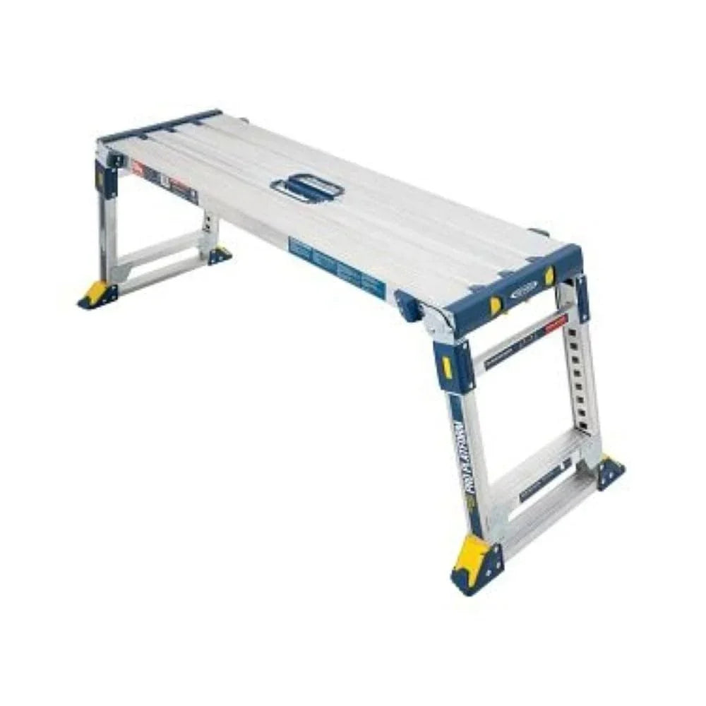 Plataforma de trabajo ajustable Work & Access 79023 de aluminio, altura ajustable, plataforma antideslizante