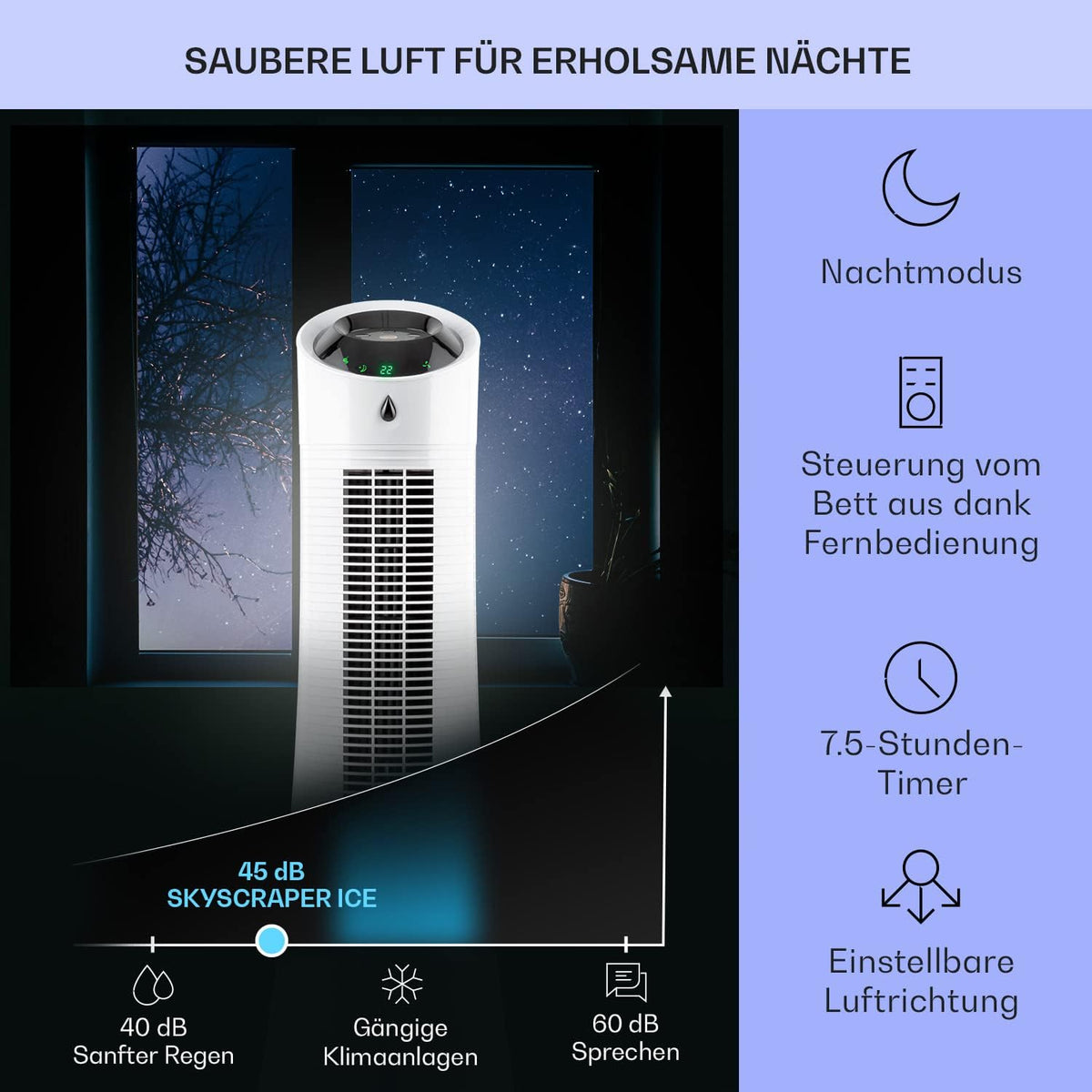 Klarstein 4 en 1: Enfriador de aire inteligente, ventilador, humidificador e ionizador I Depósito de agua de 6 L, oscilación, 30 W, 210 m³/h, temporizador I Aire acondicionado sin tubo de escape, aire acondicionado portátil, negro-oro rosa