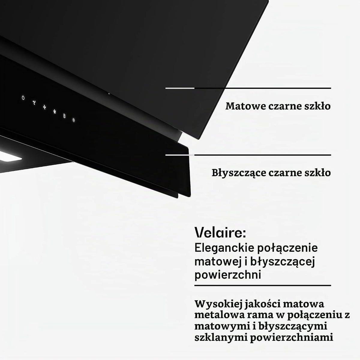 Klarstein Velaire okap kuchenny 90 cm, zwiększenie efektywności energetycznej 820 m³/h, klasa energetyczna A++, obsługa dotykowa, LED, cichy, filtr aluminiowy i z węglem aktywnym, okap kuchenny 90 cm