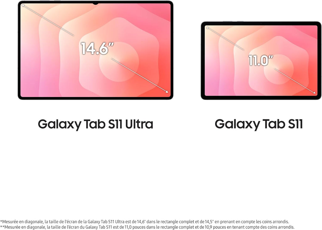 Samsung Galaxy Tab S11 11'' WiFi 128 GB, Tablette Android con Galaxy AI, Dex, Gris, S Pen y Cargador de Pared Rápido de 25 W incluido, Versión FR