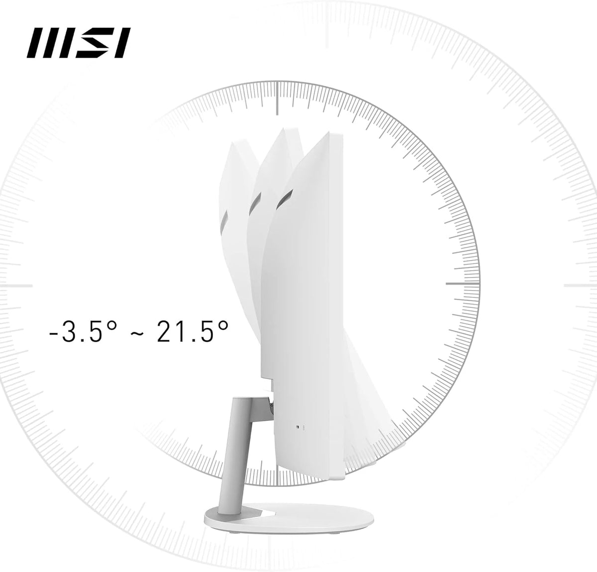 Monitor de oficina curvo MSI Pro MP341CQW 34" UWQHD - Panel VA 1500R, 3440x1440, 100Hz, confort ocular, contraste 3000:1, 21:9, altavoces integrados, DP 1.2a, HDMI 2.0b - Blanco