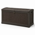 Caja de almacenamiento de plástico 120x50x60 cm marrón