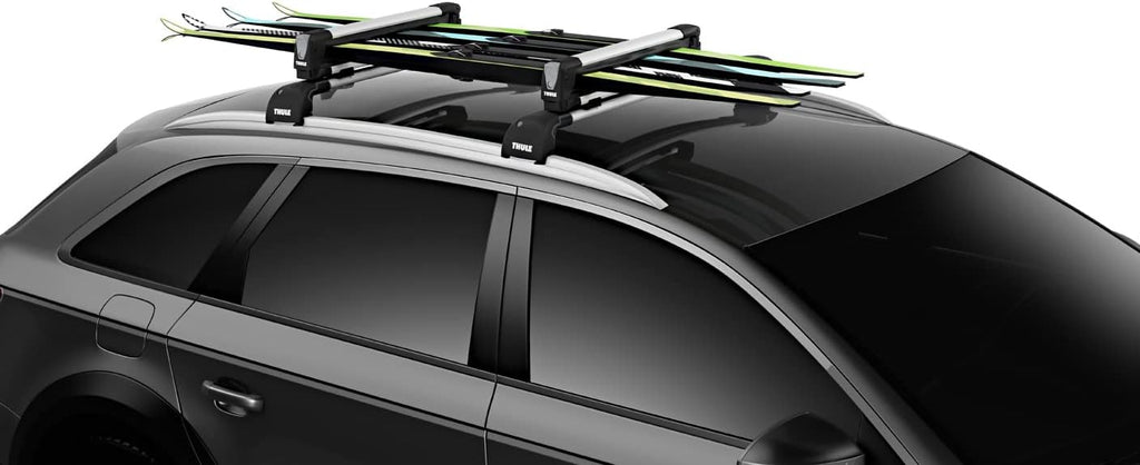 Thule SnowPack M, portaequipajes para esquís elegante y aerodinámico, diseñado para todo tipo de esquís y tablas de snowboard, 732400, aluminio