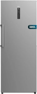 Congelador vertical Cecotec de 380L Bolero CoolMarket UF 380 inox D. 1950W, motor Inverter Plus, bajo consumo, Total No Frost, pantalla en la puerta, convertible a frigorífico, Multi Airflow