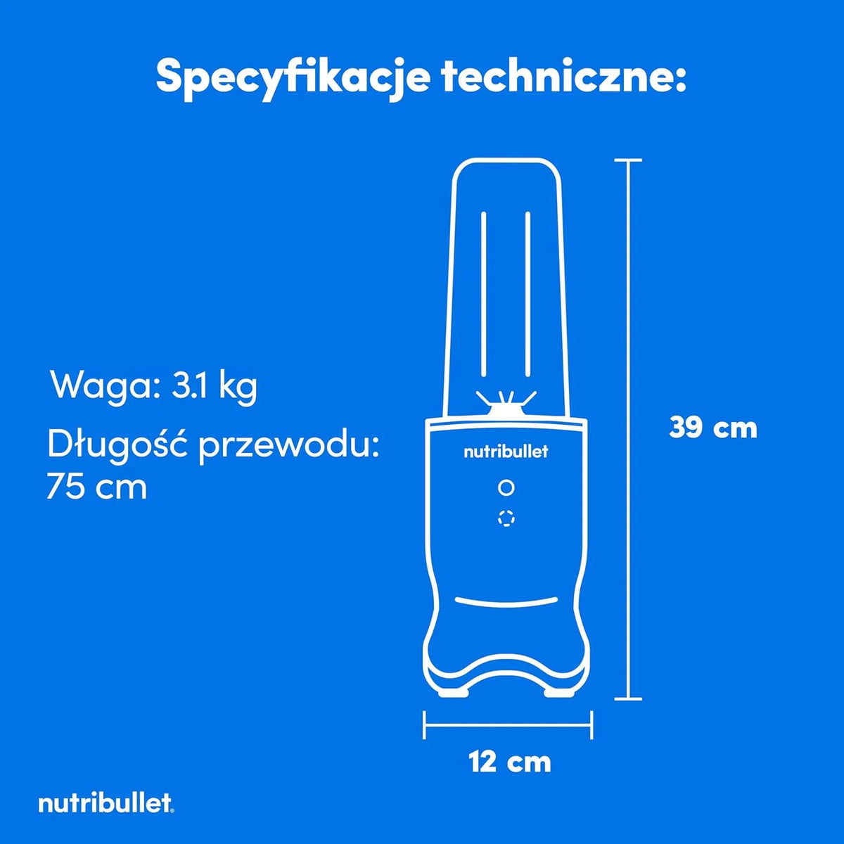 Nutribullet 1000, Blender Elektryczny, Rozdrabniacz, Blender Wielofunkcyjny, Moc 1000 W, Szklanka 900 Ml W Tritan Renew, Cichy i Intuicyjny, Dotykowy i Podświetlany Interfejs