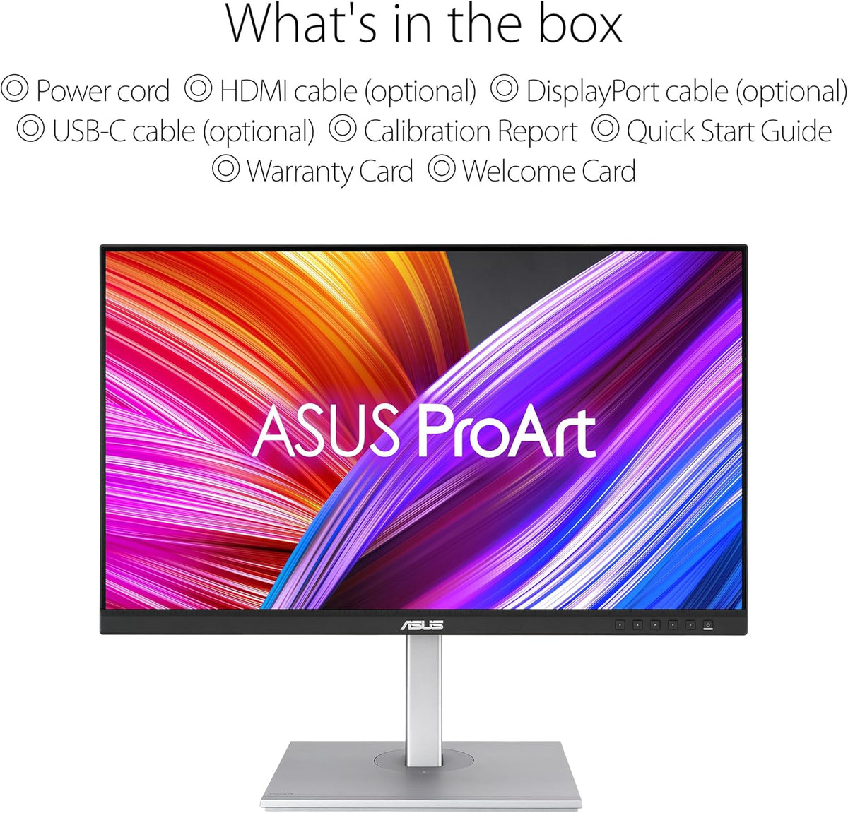 Monitor Profesional ASUS ProArt PA278CGV de 27", IPS, QHD (2560 x 1440), 144 Hz, 95% DCI-P3, precisión de color ∆E < 2, Calman Verified, USB-C PD 90W, VESA DisplayHDR 400, FreeSync Premium