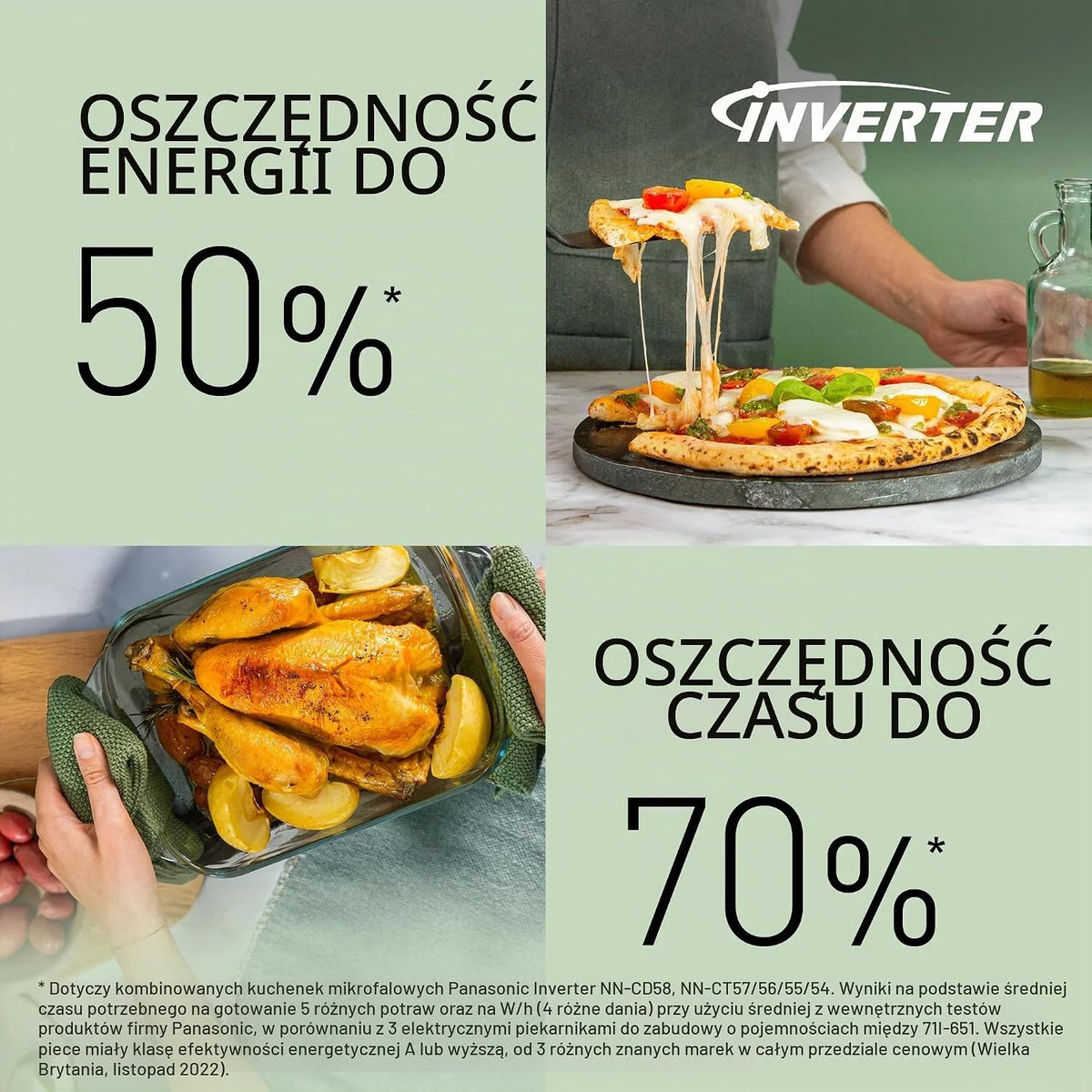 Panasonic NN-CT56RBEPG 27 l kuchenka mikrofalowa kombi 4 w 1 z Airfryer, inwerter 1000 W, 19 automatycznych programów, grill konwekcyjny, oszczędność miejsca, smukła konstrukcja, czarna