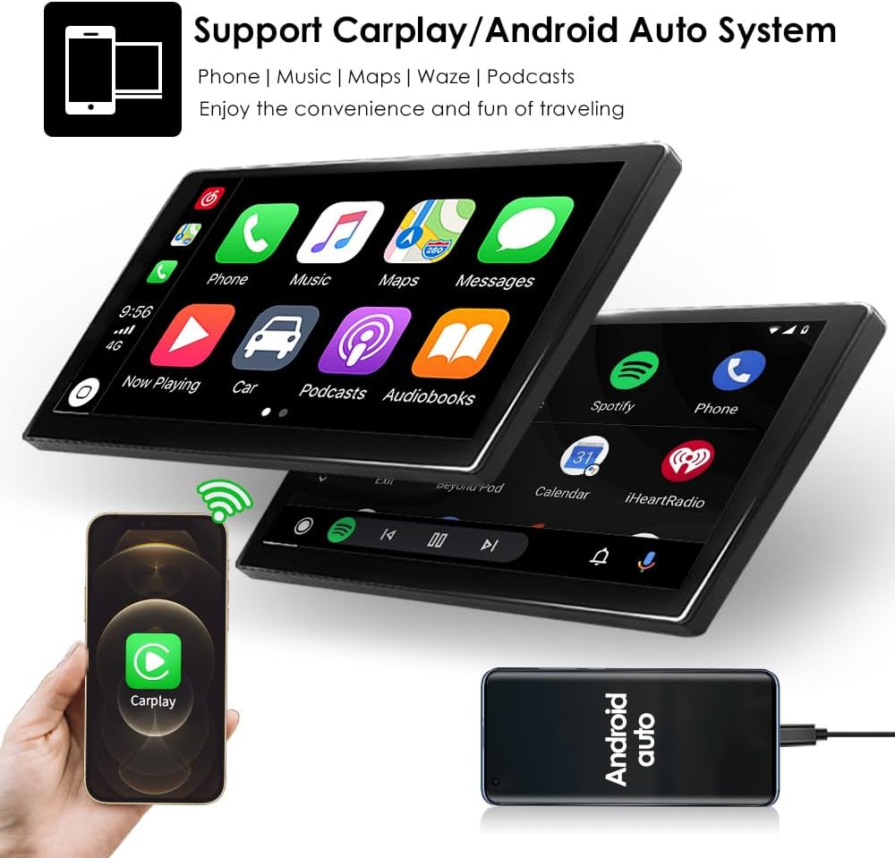 Autorradio Android 14 con pantalla vertical de 9,7" para Peugeot 407 2004-2011, compatible con Carplay / Android Auto, mandos en el volante, WiFi, 4G, AM/FM, 4 núcleos, 2GB de RAM