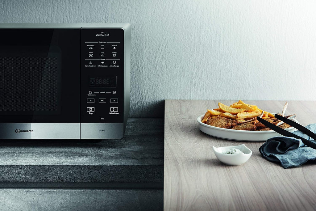 Bauknecht MW 49 SL Horno microondas independiente/ Microondas 800 vatios/ Grill de cuarzo 900 vatios/ Aire caliente 1700 vatios/ Función de cocción al vapor incl. recipiente de vapor