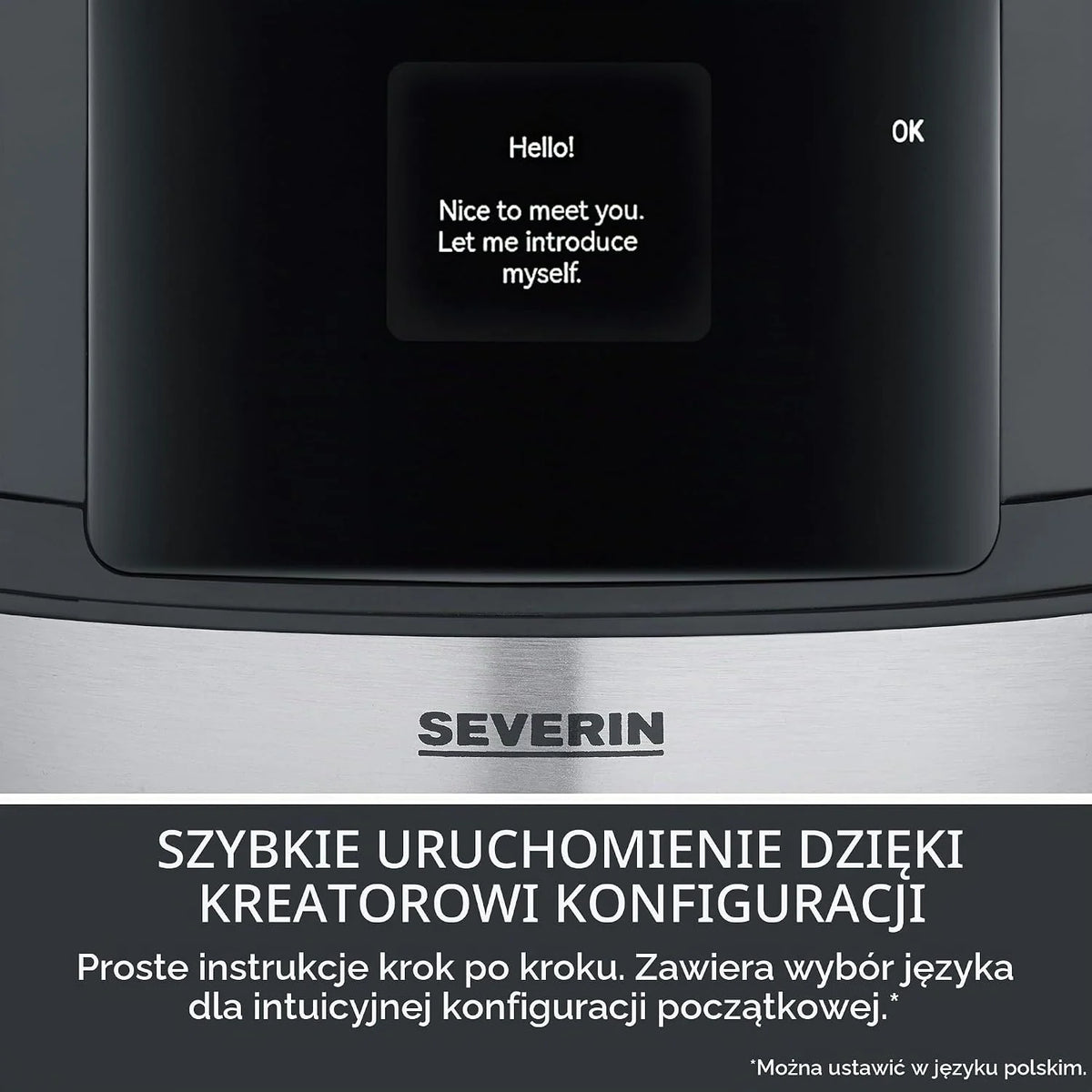 SEVERIN FILKA, w pełni automatyczny ekspres do kawy przelewowej, ekspres 5 w 1 z wyświetlaczem LED, młynkiem, dzbankiem szklanym, czarny matowy/stal nierdzewna, KA 9694