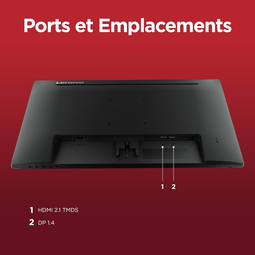 Lenovo L27qe - Monitor QHD de 27'' (IPS, 100 Hz, 4 ms, HDMI+DP, cable HDMI) - Negro